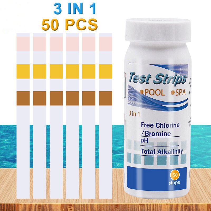 50pcs Chlorine PH Test Strips  - Water Testing Kit ulasan dan harga