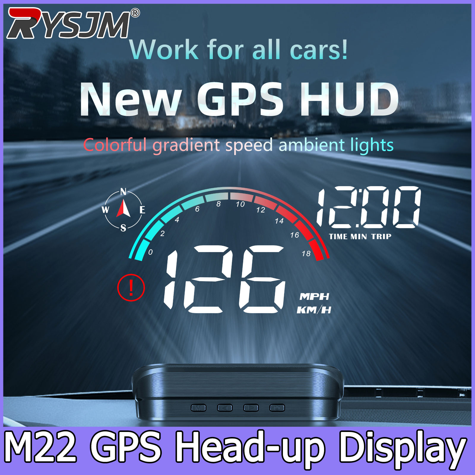 Windshield Projector M22 GPS S - Anemometer Wind Speed ulasan dan harga