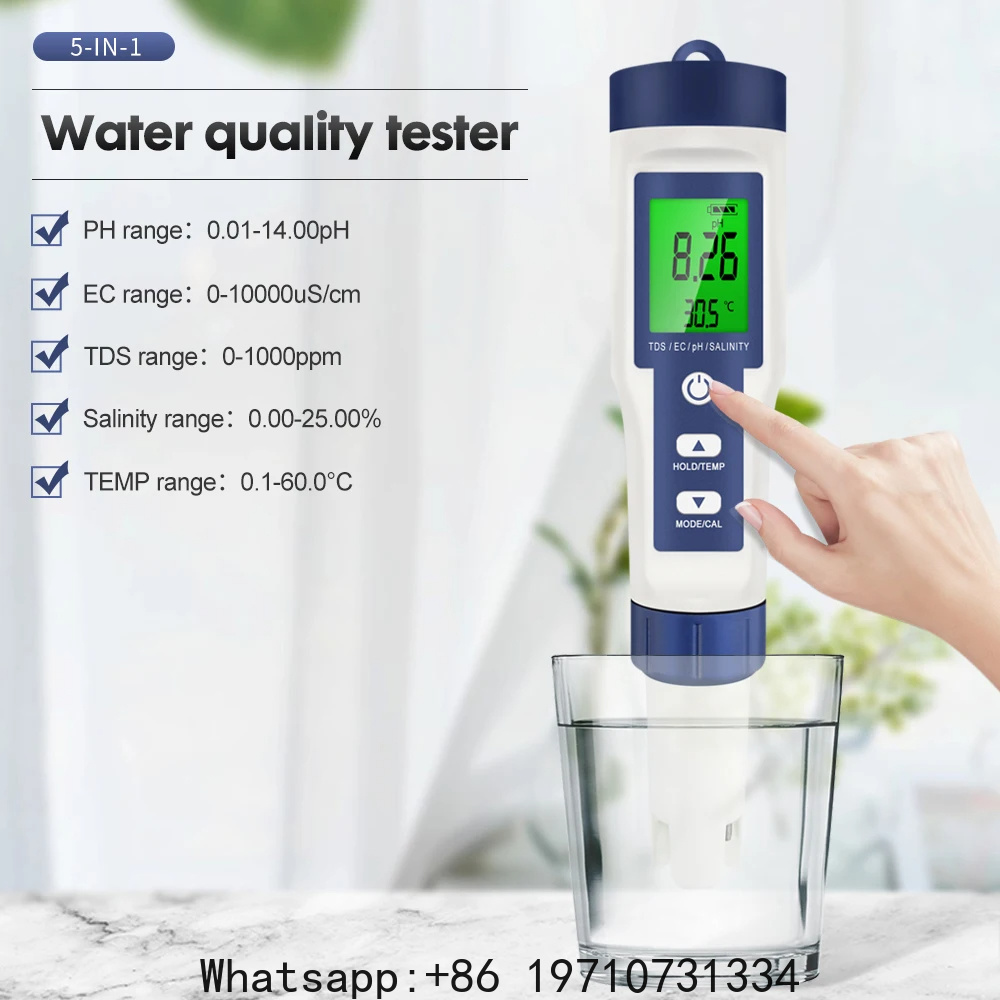 5 In 1 Digital PH Meter TDS EC - Water Testing Kit ulasan dan harga