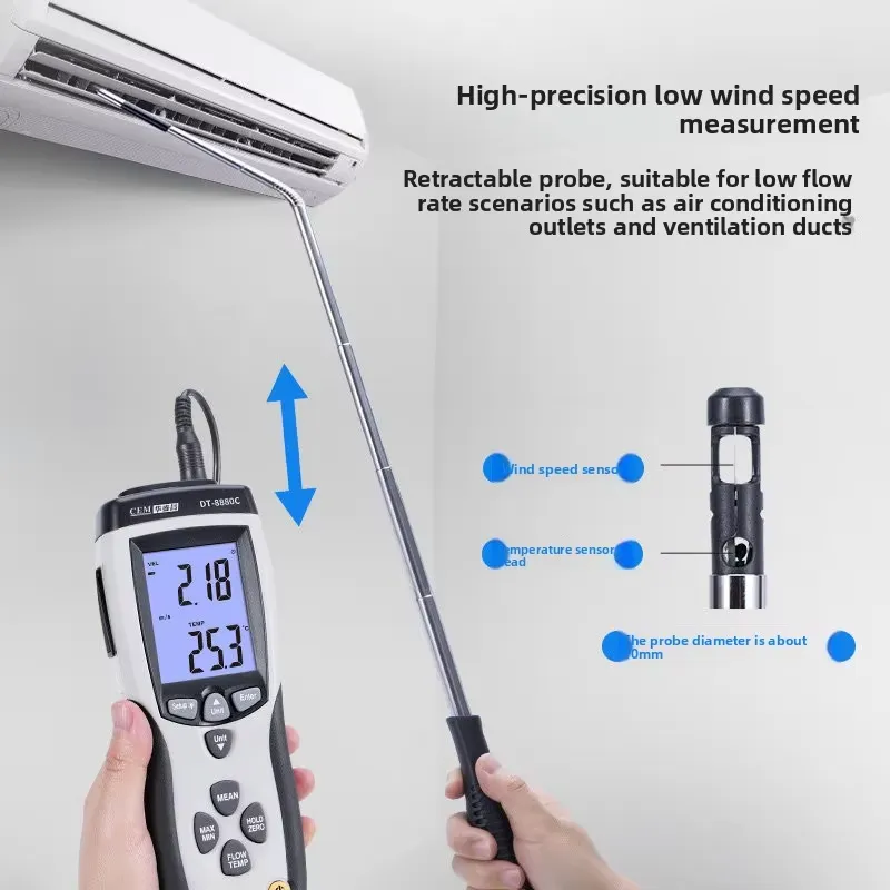 Hot Selling DT-8880C Thermal T - Anemometer Wind Speed ulasan dan harga