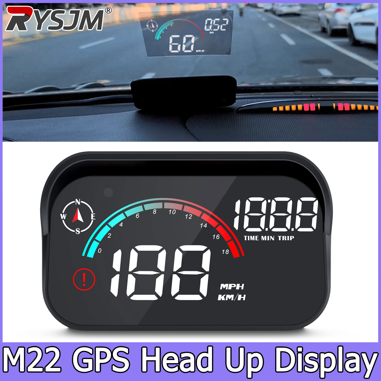Windshield Projector M22 GPS S - Anemometer Wind Speed ulasan dan harga